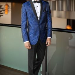 Cobalt Blue Paisley Aries Tuxedo