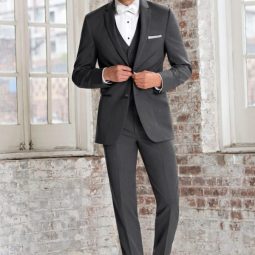 Slim Fit Steel Grey Sterling Wedding Suit